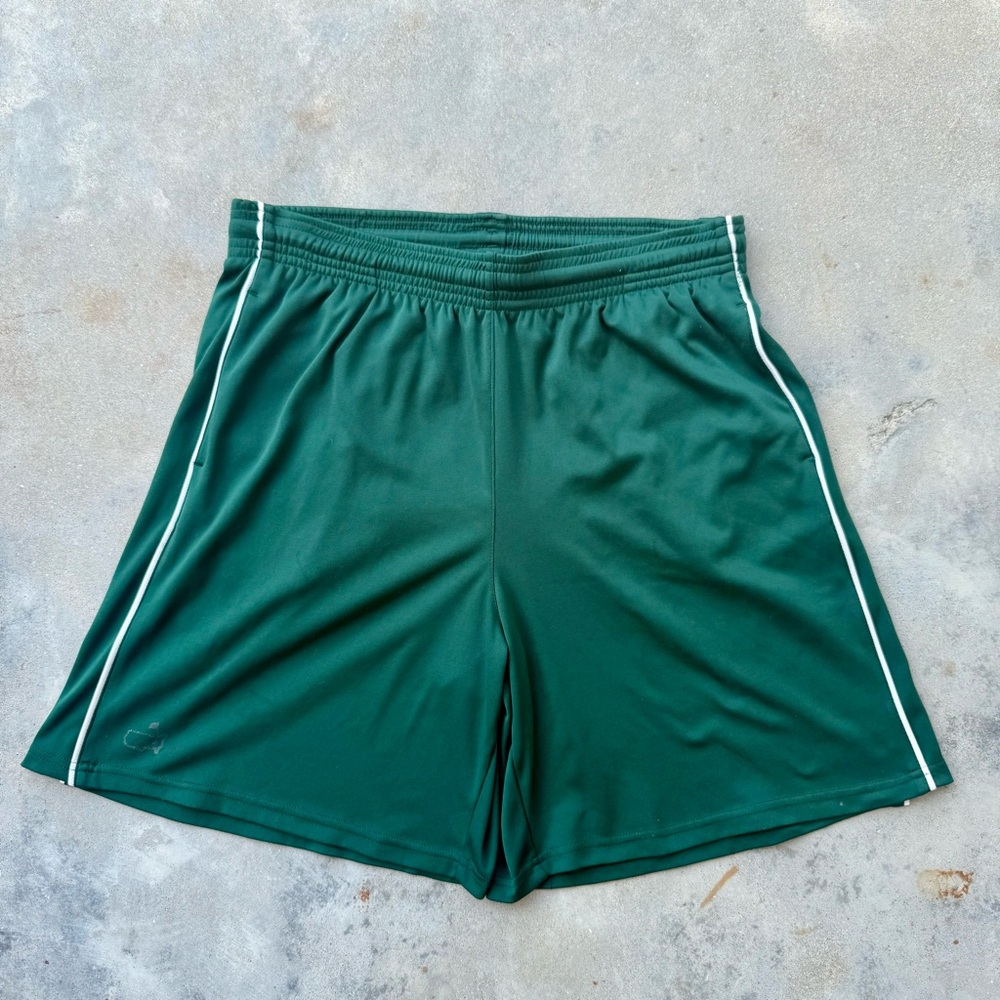 Masters Green Athletic Shorts with Elastic Waistband